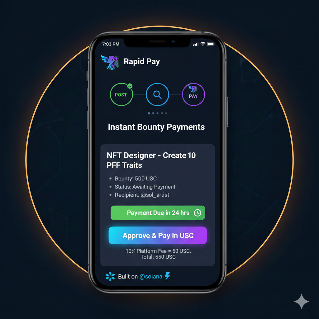RapidPay App - NFT Designer Bounty with payment approval